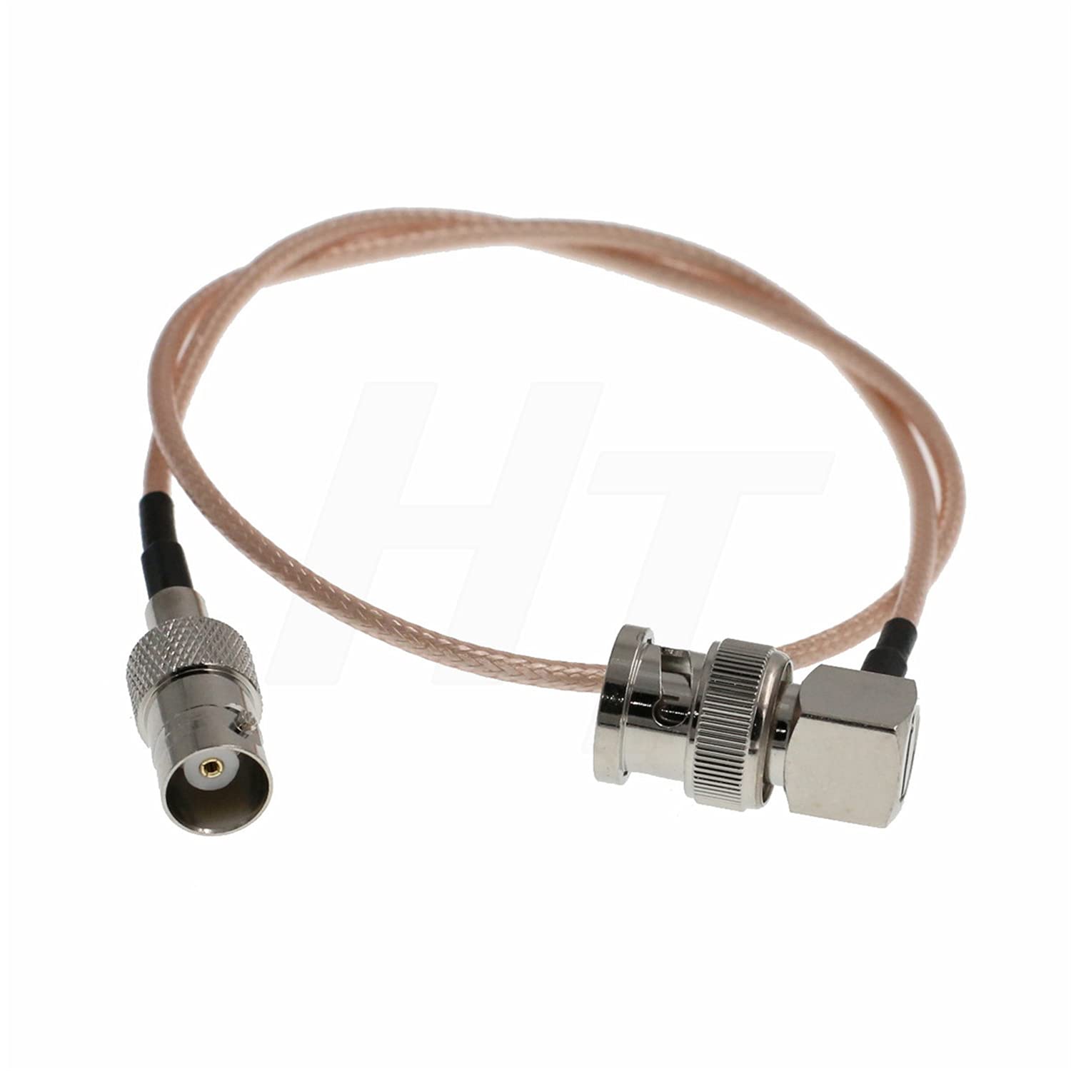 HangTon Male BNC to Female BNC 3G HD SDI Video Cable Extension Adapter for Blackmagic Teradek Camera Monitor, Thin Shielded RG179 75 Ohm (100)