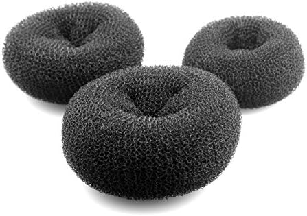 andimoyi Bundle Bun Ring Chignon Brown Hair Donut Ring Style Bun Maker 1 Set 3 Pieces
