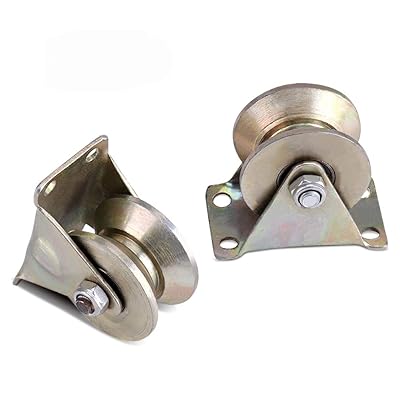 Yosoo 2&quot; Dia V-Groove Wheel with Bracket for Inverted Track, Rigid Caster for Gate Frame, Ideal for Sliding Door Industrial Machines, 660 lbs Capacity
