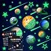 Glow in The Dark Stars and Planets, Bright Solar System Wall Stickers -Sun Earth Mars，Stars，Shooting Stars and so on,9 Glowing Ceiling Decals for Bedroom Living Room,Shining Space Decoration for Kids primary