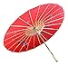 Festcool Asian Parasol Umbrella Fabric Hand-painted Chinese Japanese (red)