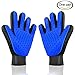 Honfill Pet Grooming Glove, Breathable Pet Hair Remover Mitt, Efficient Pet Deshedding Brush, Gentle Pet Washing Massage Tool Excellent for Dogs&Cats Short or Long Fur Five Finger Design, One Pair