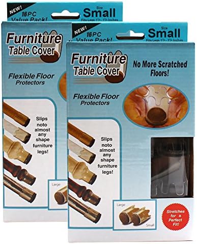 Allure Maek Furniture Feet Stretchable Furniture Slider Pads,Small - 32Pieces(Pack of 2)