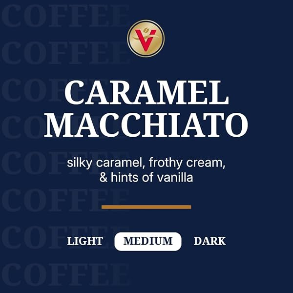 VICTOR ALLEN’S COFFEE CARAMEL MACCHIATO FLAVORED, 12 COUNT, MEDIUM ROAST, SINGLE SERVE COFFEE PODS FOR KEURIG K-CUP BREWERS
