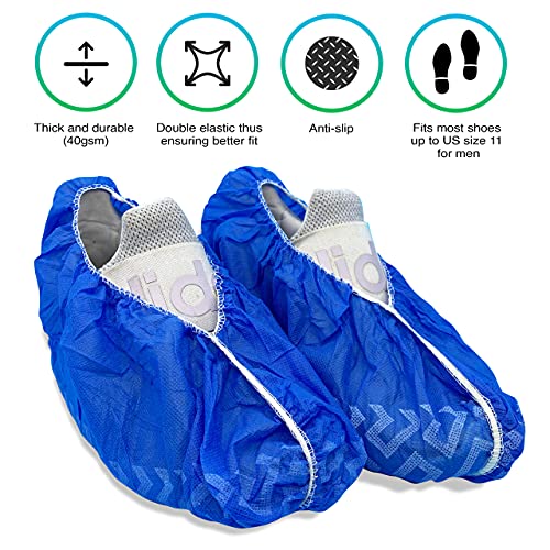sleevee Premium Shoe Covers Disposable 100 Pack (50 Pairs