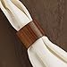 DII Basic Napkin Ring Collection, Decorative Rustic Farmhouse Style, Large Set, Wood Band, 6 Piece