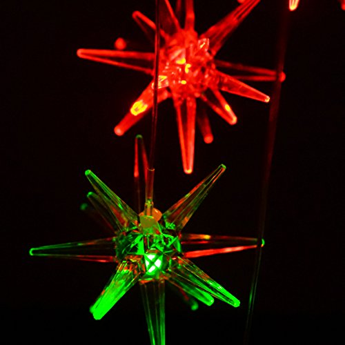 Clear Urchin Star LED Solar Wind Spinner Light Color Changing Wind Chimes for Out Door Gardent Decoration