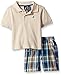 Nautica Boys Solid Polo with Pattern Pull on Short Set