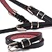 Set of 5 Women’s Skinny Leather Belt Solid Color Waist or Hips Ornament 10 Sizes (34-36, Set of 5 belts 1/2 wide)