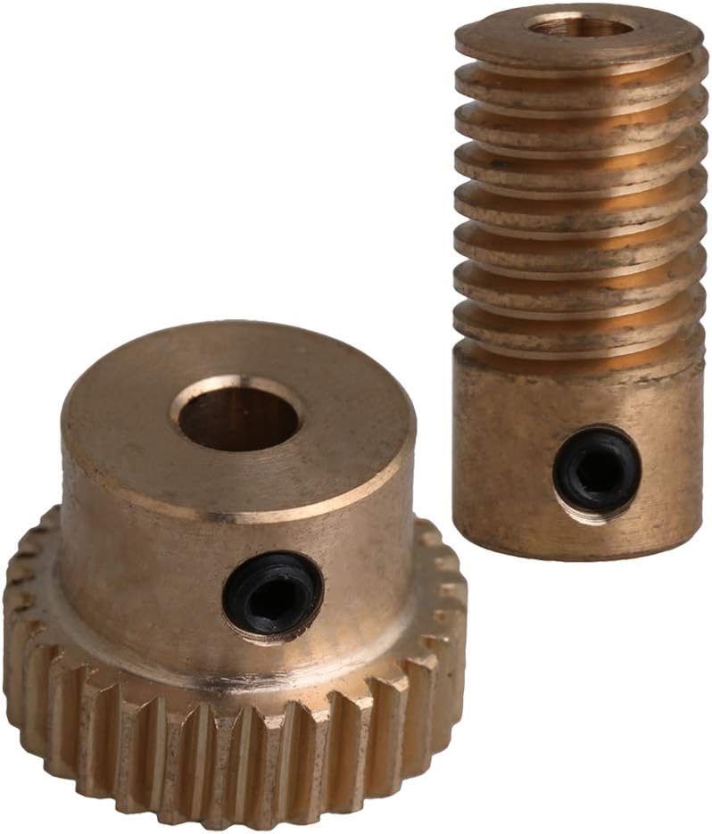 Yibuy 0.5 Modulus 130 Brass Worm Wheel 30 Teeth & 4MM Hole Dia Shaft