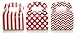 Food With Fashion Red Favor Boxes (36 Pack) - Polka Dot, Chevron Zig-Zag, Striped Small Red Treat Boxes, Birthday Party Favor Gable Boxes