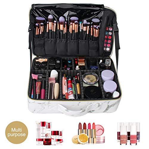 MONSTINA Cosmetic Bags 3 Layer Cosmetic Organizer Makeup Case Beauty Artist Storage Brush Box with Shoulder Strap 4 MONSTINA Cosmetic Bags 3 Layer Cosmetic Organizer Makeup Case Beauty Artist Storage Brush Box with Shoulder Strap