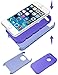 Cafeleo Purple Case for iPhone 5 , iPhone SE, iPhone 5S , Slim Fit Protection Case Shockproof Hard Rugged Ultra Protective Back Rubber Cover with Dual Layer Impact Protection from Deegotech