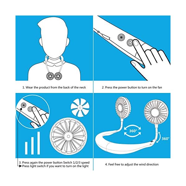 Portable-Neck-Fan-Handsfree-Mini-Fan-USB-Rechargeable-Wearable-Neckband-Fan-Necklace-Fan-Cooler-Fan-with-Dual-Wind-Head-3-Speeds-Setting-for-Traveling-Sport-Outdoor-Camping-Office-All-Black Portable Neck Fan, Handsfree Mini Fan USB Rechargeable Wearable Neckband Fan, Necklace Fan, Cooler Fan with Dual Wind…