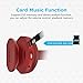 Ifecco Bluetooth Headphones, 4 in 1 Upgrade Bluetooth Foldable Over-ear Headsets with Micro Support SD/TF Card for Bluetooth-enabled Devices (Ruby Red)