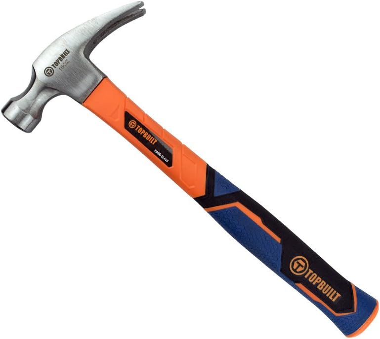 TopBuilt 16 Ounce Rip Claw Hammer with Fiberglass Handle 25027