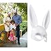 BESTOYARD Masquerade Mask Rabbit Mask Bunny Mask for Birthday Party Easter Halloween Costume Accessory Party Favors