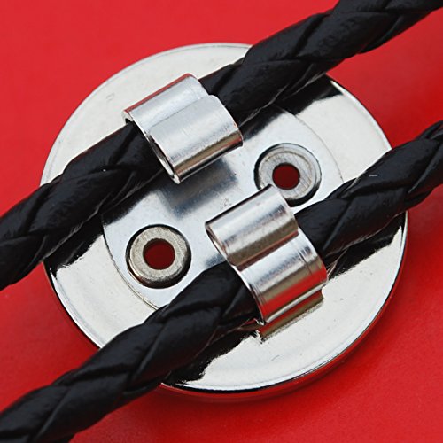 US 1913 ~ 1938 Indian Head Buffalo Nickel 5 Cent Coin Silver Plated Slide 36" Leatherette Cord Bolo Tie NEW - Thumbnail 6
