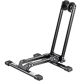VEVOR Bike Rack, Fits 20 to 27 Inch Mountain & Road Bikes, Alloy Steel Rust-Resistant Bike Floor Stand Rack, Foldable Bicycle Stand for Entryway, Garage, Home Bikes Parking & Storage, 1 Pack, Black