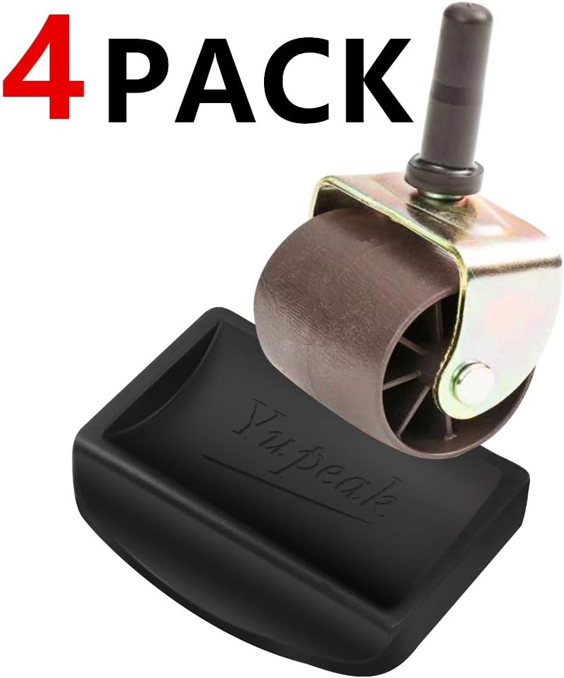 Yupeak Bed Stopper & Furniture Stopper Caster Cups fits to All Wheels