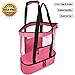Mesh Beach Tote Bag for Women w Insulated Picnic Cooler and Zipper Top – Large