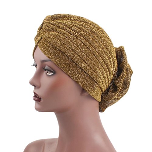image for Sothread Womens Muslim Floral Elastic Scarf Hat Stretch Turban Head Sc