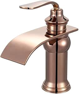 Mezclador de fregadero de cascada moderno Grifo de acabado de titanio