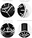 Stuhrling Original Mens Leather Watch Black Watch - Mens Dress Watches Swiss Quartz Analog Date Wrist Watch for Men - Stainless Steel Mens Designer Watch Dress Watches for Men