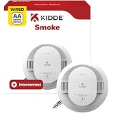 Kidde Smoke Detector, Hardwired with AA Battery Backup, 20SAR, 1 Pack | Wired Interconnect Capability, LED Status Lights and Loud 85 Db Alarm, Ideal for Homes and Apartments