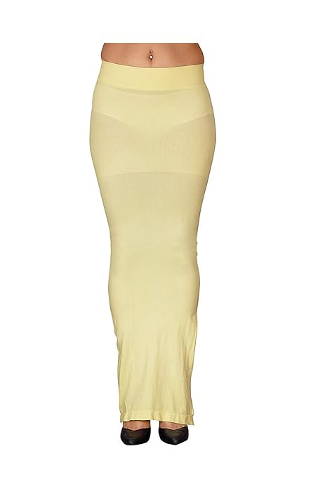 Women Beige Color Microfiber Fabric Saree Shapewear L Size