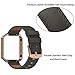 For Fitbit Blaze Bands Leather with Frame Small Large,Austrake Fitbit Blaze Band with Stainless Steel Buckle for Women Men (#6 Slate Gray Band + Rose Gold Buckle + Rose Gold Frame, Large(6.7