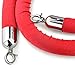 New Star Foodservice 54767 Red Velvet Stanchion Rope with Chrome Plated Hooks, 79.5-Inch, Set of 2