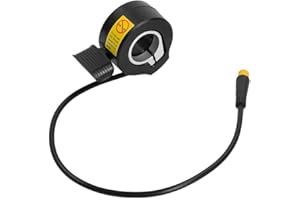 130X Thumb Throttle Accelerator with 3-Pin Waterproof Connector for Bafang BBS01/BBS02/BBSHD Electric Scooter or E-Bike, for 