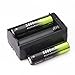 4X 5800mAh Li-ion 18650 3.7V Rechargeable Battery + 1X Dual Smart Battery Charger For Flashlight Headlamp