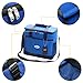 Cooler Bag, Ladyker Large Insulated Lunch Bag Lunch Tote Soft Cooler with Front Pocket, Sides Pockets, Adjustable Shoulder Strap, Handle Strap and Zipper for Women Men Outdoor Picnic Work Blue
