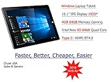 ChuwiUSA HI10 Air Tablet,10.1 inch Intel Cherry Trail X5 Tablet PC, 4GB+64GB Windows 10 OS, WiFi, BT4.0,2K Resolution Screen Tablet PC
