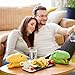 Dinosaur Taco Holder - Dino Taco Shell Holders for Kids - Fun Stand Up Plate to Hold 2 Tacos - Easy to Fill and Serve - BPA-free & Dishwasher Safe - Green