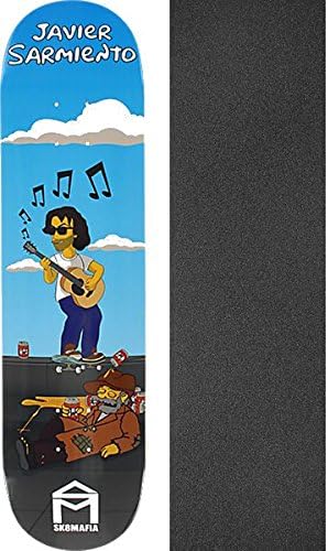 Sk8mafia Skateboards Javier Sarmiento Pimp Suns Skateboard Deck - 7.75" x 31.75" with Black Magic Griptape - Bundle of 2 items