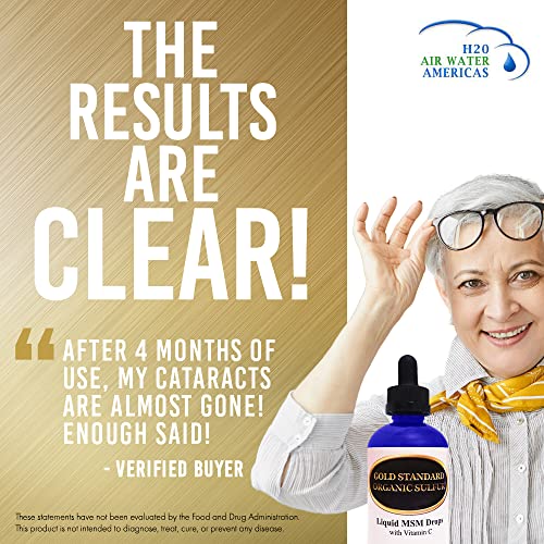 Liquid MSM Drops with Vitamin C 8 Ounces Made with Gold Standard