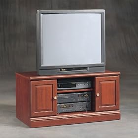 Sauder Classic Cherry-Finish Universal TV Stand