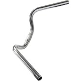SENQI Mountain Bike Road Bike Handlebar Vintage Style Riser Bar Aluminum Alloy (22.2MM x 25.4MM x 600MM,Silver)