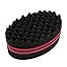 BEWAVE Hair Twist Black Ice Sponge For Afro Braid, Dreadlock Coils Curl Brushes, 2 Pcs