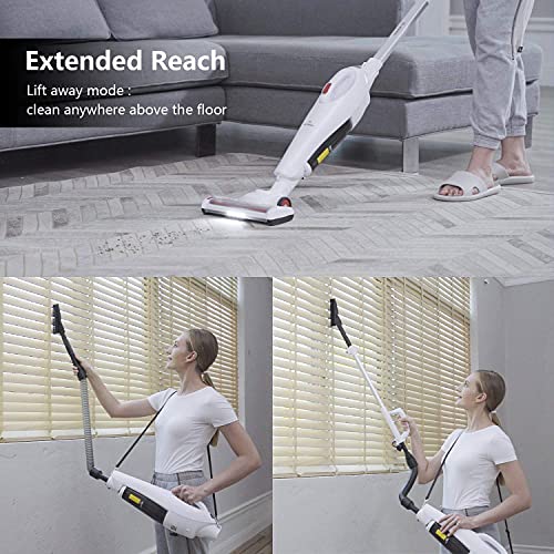 MOOSOO Cordless Vacuum Cleaner, 6 in 1 Stick Vacuum with 17Kpa Powerful