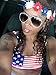 LUX ACCESSORIES Red White Blue American Flag 4th of July Independence Floral Flower Stretch Crystal Headband