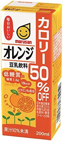 Marsan soy milk drink orange calories 50% off 200mlX24 this
