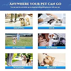 Pet Stroller 4 Wheels Posh Folding Waterproof