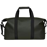 RAINS Hilo Weekend Bag &ndash; Waterproof Travel Duffel, Shoulder Strap, 9.5 gal | Waterproof PU weekender for women and men; 36 L travel duffel, coated zip, compression straps, detachable strap