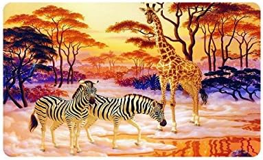 Funny Giraffe Custom Doormat Entrance Mat Floor Mat Rug Indoor/Outdoor/Front Door/Bathroom Mats Rubber Non Slip Size 30 x 18 inches
