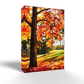 Wall26-Canvas Wall Art-Traveler in Golden Autumn-Giclee Painting Artwork for Bedroom Living Room Home Decoration - 12x18 inches