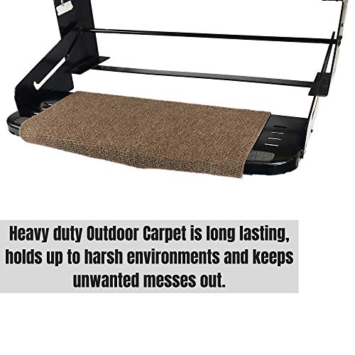 ARL Outdoors Brown RV Wrap Around Step Rug Cover - Protects Your RV From Unwanted Tracked in Dirt, Works on Electric and Manual RV Steps